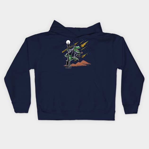 Singin´ in the rain of meteors Kids Hoodie by Zascanauta